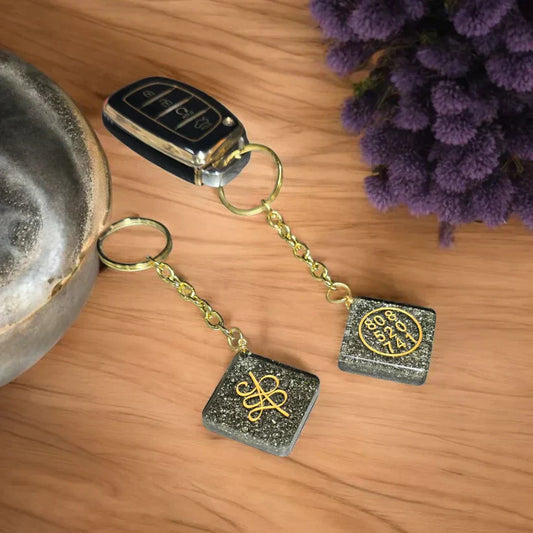 Pyrite Dhan Varsha Keychain